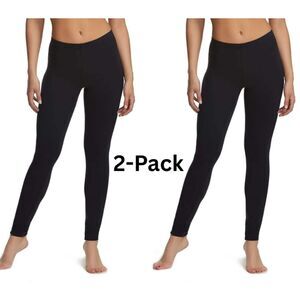 2 Pack Women’s Velvety Soft Lightweight Leggings, High-Rise Skinny Fit, M
